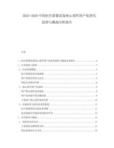 2025-2030中國醫療影像設備核心部件國產化替代趨勢與挑戰分析報告