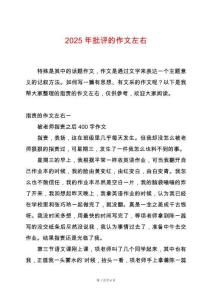 2025年批評(píng)的作文左右