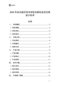 2025年多功能炒貨冷卻機(jī)創(chuàng)新創(chuàng)業(yè)項(xiàng)目商業(yè)計(jì)劃書