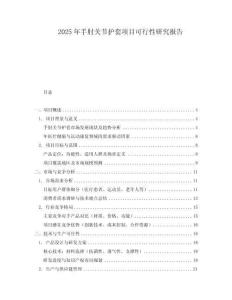 2025年手肘關節護套項目可行性研究報告