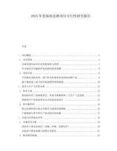 2025年套裝雨衣褲項(xiàng)目可行性研究報(bào)告