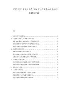 2025-2030服務(wù)機(jī)器人SLAM算法在復(fù)雜場景中的定位精度突破