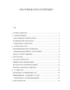 2025年渦桿滾刀項目可行性研究報告