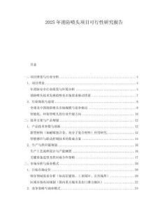2025年消防噴頭項目可行性研究報告