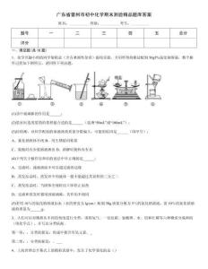 廣東省雷州市初中化學期末測驗精品題庫答案