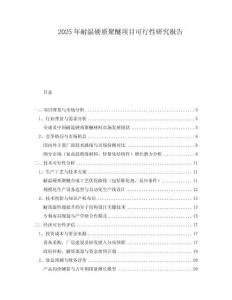 2025年耐溫硬質(zhì)聚醚項目可行性研究報告