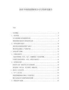 2025年快削黃銅項(xiàng)目可行性研究報(bào)告
