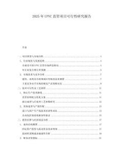 2025年UPVC直管項(xiàng)目可行性研究報(bào)告