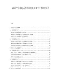 2025年維綸防火布防震接頭項(xiàng)目可行性研究報(bào)告