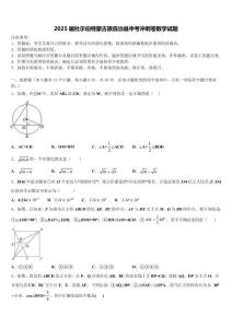 2025屆杜爾伯特蒙古族自治縣中考沖刺卷數學試題含解析