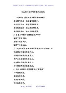 (30例)農業農村工作寫作提綱