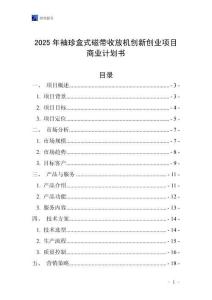 2025年袖珍盒式磁帶收放機(jī)創(chuàng)新創(chuàng)業(yè)項(xiàng)目商業(yè)計(jì)劃書