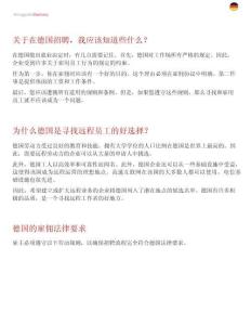 出海 -德國雇傭指南