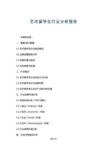 藝術(shù)留學(xué)生行業(yè)分析報(bào)告
