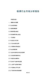 楊浦行業市場分析報告