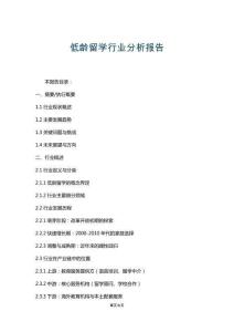 低齡留學(xué)行業(yè)分析報告