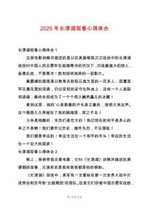 2025年長津湖觀看心得體會