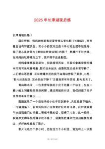 2025年長津湖觀后感
