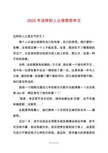 2025年這樣的人讓我憤怒作文