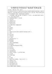 專利轉化中的知識產權保護考核試卷