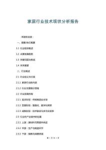 家居行業(yè)技術(shù)現(xiàn)狀分析報告