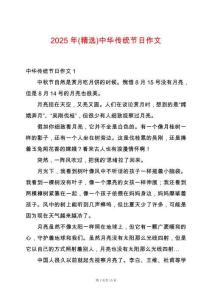 2025年(精選)中華傳統(tǒng)節(jié)日作文