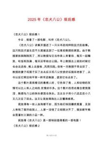 2025年《忠犬八公》觀后感