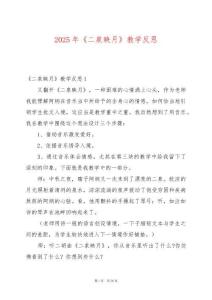 2025年《二泉映月》教學反思