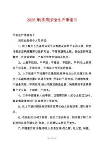 2025年[實用]安全生產承諾書