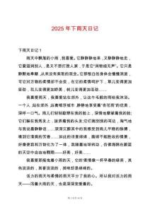 2025年下雨天日記