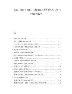 2025-2030中國聚丁二烯橡膠輪胎行業應用與替代材料競爭報告