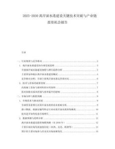 2025-2030離岸深水港建設關鍵技術突破與產業鏈投資機會報告