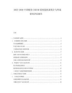 2025-2030中國椅旁CADCAM系統裝機量統計與終端使用評估報告