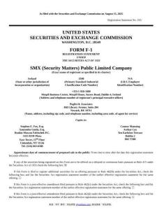 【SEC-2025行業(yè)研究報告】Form F-1 SMX (Security Matters) Public Ltd Co