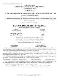 【SEC-2025行業(yè)研究報(bào)告】Form 10-Q EQUUS TOTAL RETURN INC.