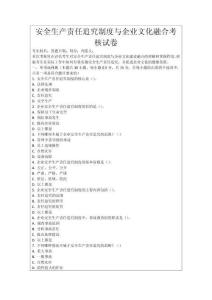 安全生產責任追究制度與企業文化融合考核試卷