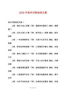 2025年兔年對聯獨特文案