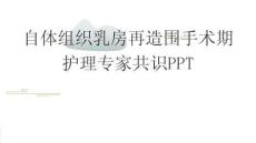 自體組織乳房再造圍手術期護理專家共識PPT