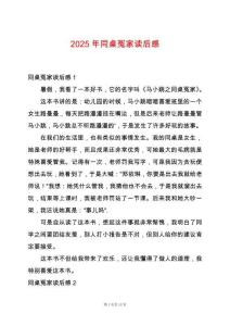 2025年同桌冤家讀后感