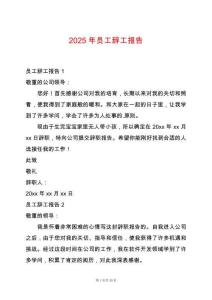 2025年員工辭工報告