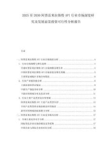 2025至2030阿普雷米拉斯特API行業(yè)市場(chǎng)深度研究及發(fā)展前景投資可行性分析報(bào)告
