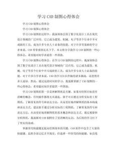 [學習CAD制圖心得體會](共34頁)