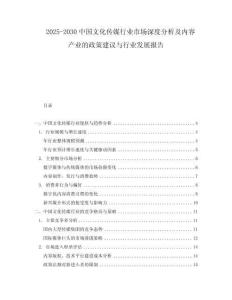 2025-2030中國文化傳媒行業市場深度分析及內容產業的政策建議與行業發展報告