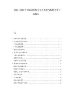 2025-2030中國渦流泵行業競爭態勢與標桿企業對標報告