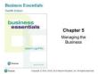 商學(xué)精要（第12版）課件  第5章 Managing the Business；第6章 Organizing the Business