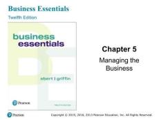 商學(xué)精要（第12版）課件  第5章 Managing the Business；第6章 Organizing the Business