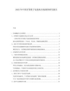 2025年中國牙簽筷子包裝機市場調查研究報告