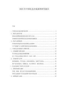 2025年中國禮包市場調查研究報告