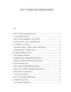 2025年中國煙氣道市場調查研究報告