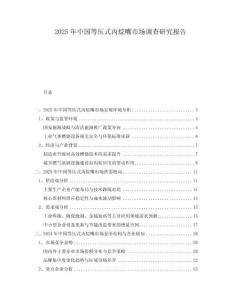 2025年中國等壓式丙烷嘴市場調(diào)查研究報告